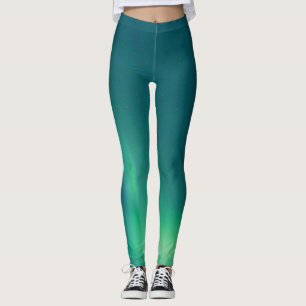 Nordlichter Aurora Borealis Yoga-Hose Grün Leggings