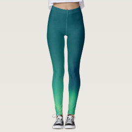 Nordlichter Aurora Borealis Yoga Pants Green Leggings