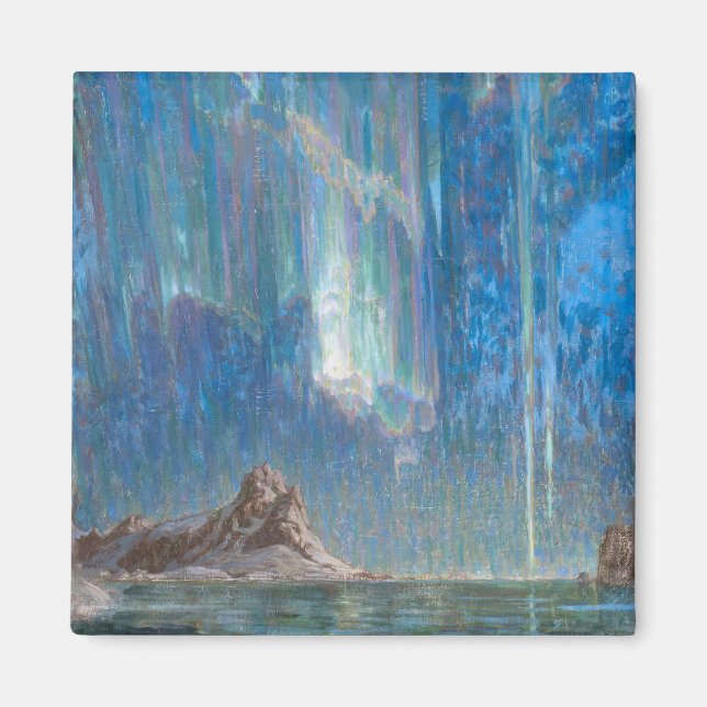 Nordlichter aus Nordnorwegen (Aurora) Magnet (Vorne)