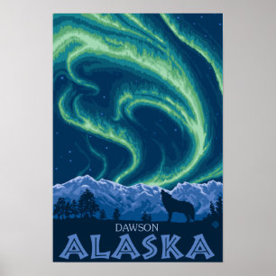 Nordlichter - Dawson, Alaska Poster