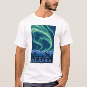 Nordlichter - Denali Nationalpark, Alaska T-Shirt