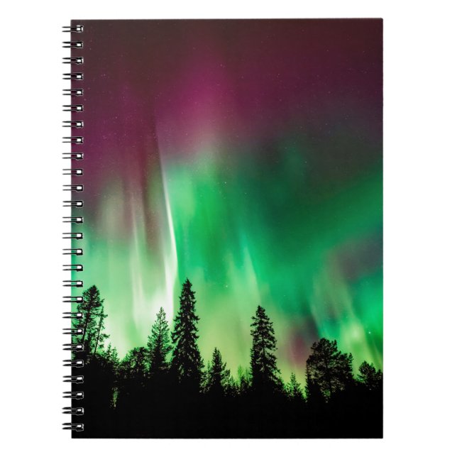 Nordlichter der Aurora borealis Notizblock (Vorderseite)