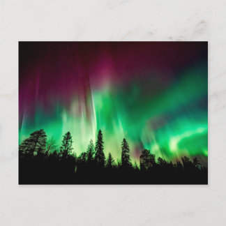 Nordlichter der Aurora borealis Postkarte