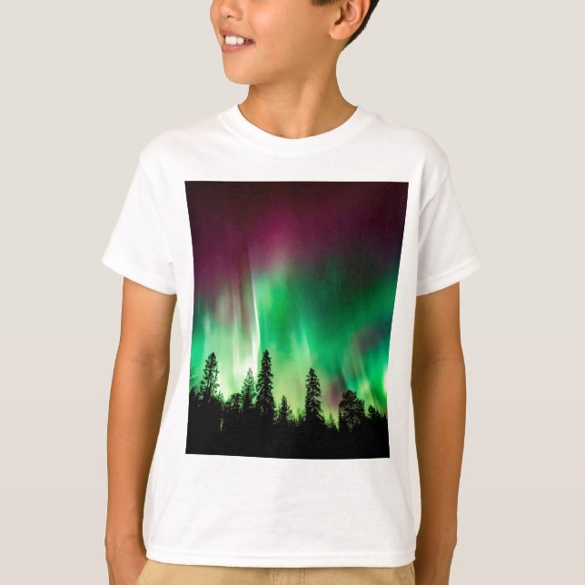 Nordlichter der Aurora borealis T-Shirt (Vorderseite)