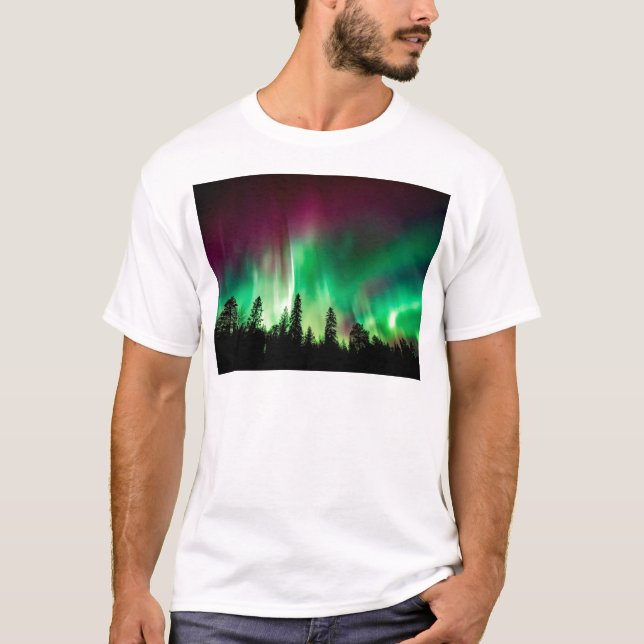 Nordlichter der Aurora borealis T-Shirt (Vorderseite)
