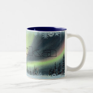 NORDlichter durch SHARON SHARPE Zweifarbige Tasse