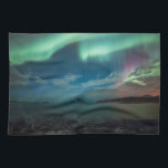 Nordlichter Geschirrtuch<br><div class="desc">Astro-Foto der Nordlichter (Aurora borealis) an der Küste Nordnorwegens,  Skandinavien.</div>