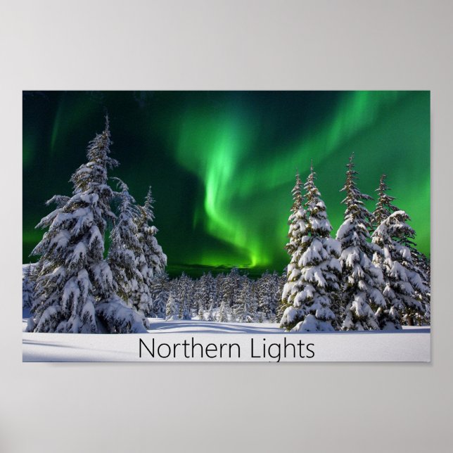 Nordlichter im Winter Poster (Vorne)