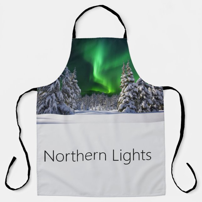 Nordlichter im Winter Schürze (Vorderseite)