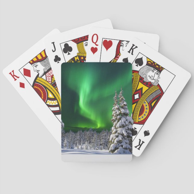Nordlichter im Winter Spielkarten (Rückseite)