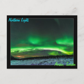 Nordlichter in Abisko Schweden Postkarte