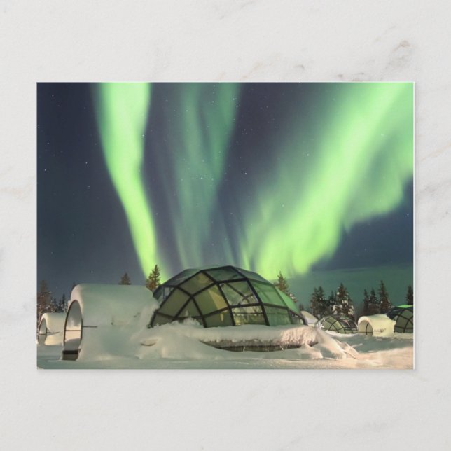 Nordlichter in Finnland Postkarte (Vorderseite)