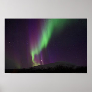 Nordlichter in Lappland, Schweden Poster