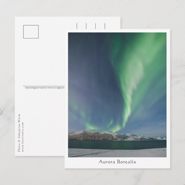 Nordlichter in Norwegen Postkarte (Vorne/Hinten)