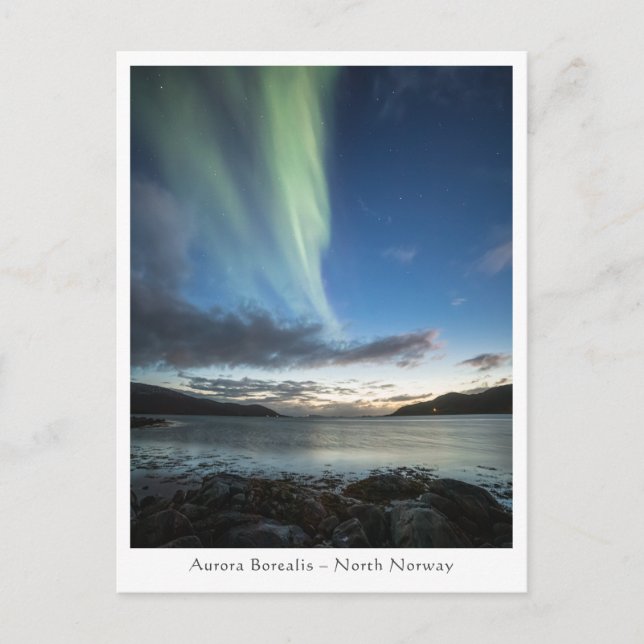 Nordlichter in Norwegen Postkarte (Vorderseite)