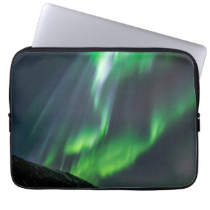 Nordlichter leuchtend Nordisland Laptopschutzhülle