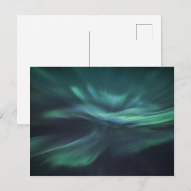 Nordlichter Norwegen Ankündigungspostkarte (Vorne/Hinten)