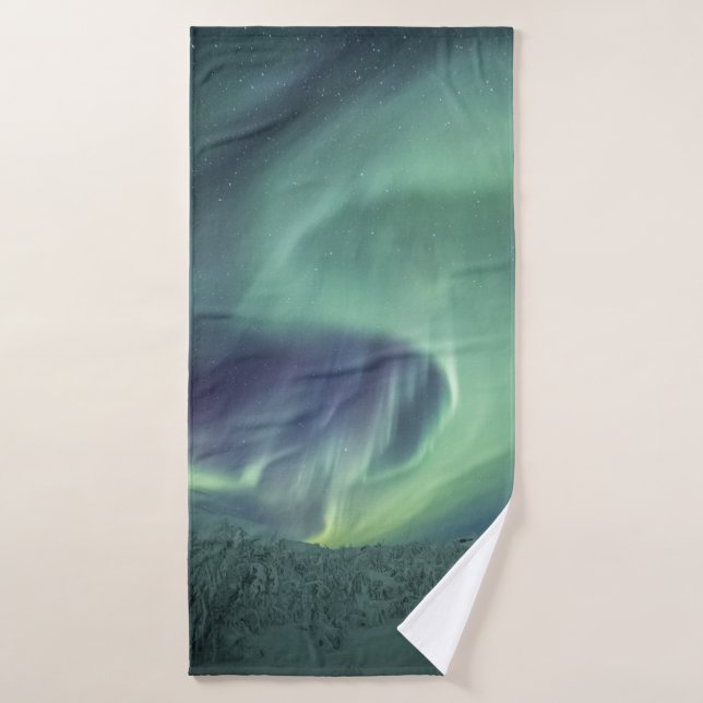 Nordlichter Norwegen Badehandtuch (Badehandtuch)