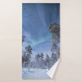 Nordlichter Norwegen Badehandtuch