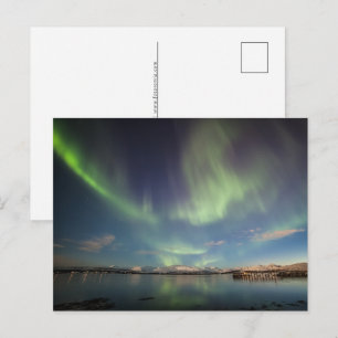Nordlichter Norwegen Feiertagspostkarte