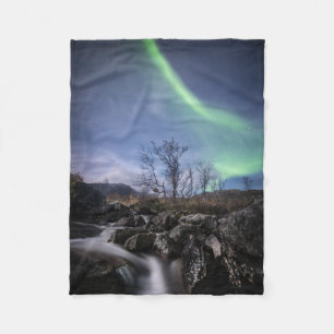 Nordlichter Norwegen Fleecedecke