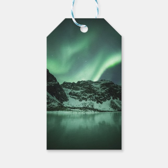 Nordlichter Norwegen Geschenkanhänger (Vorderseite)