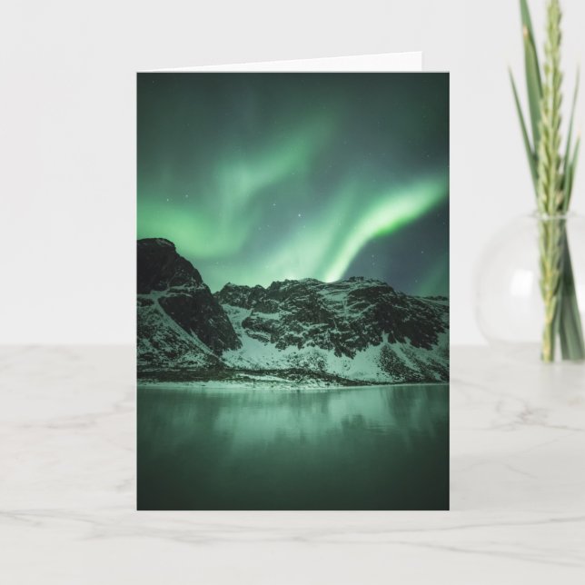 Nordlichter Norwegen Karte (Vorderseite)