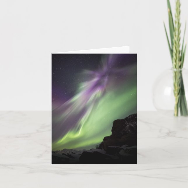Nordlichter Norwegen Karte (Vorderseite)