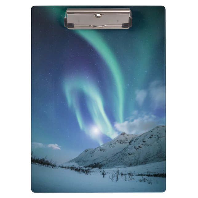 Nordlichter Norwegen Klemmbrett (Vorderseite)