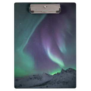 Nordlichter Norwegen Klemmbrett