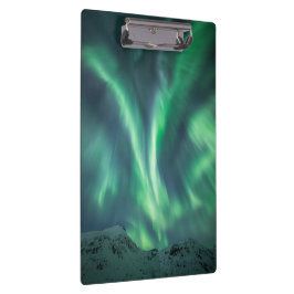 Nordlichter Norwegen Klemmbrett