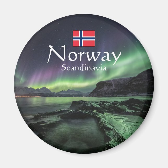 Nordlichter Norwegen Magnet (Vorne)