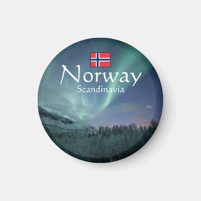 Nordlichter Norwegen Magnet (Vorne)