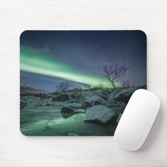 Nordlichter Norwegen Mousepad (Mit Mouse)