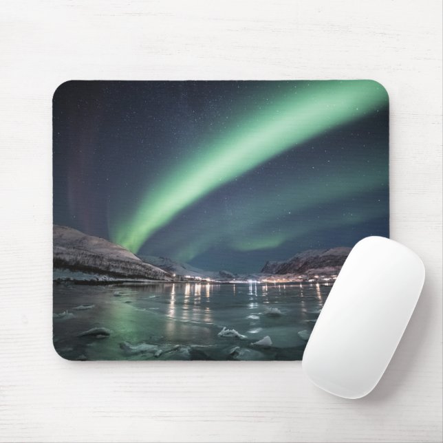 Nordlichter Norwegen Mousepad (Mit Mouse)