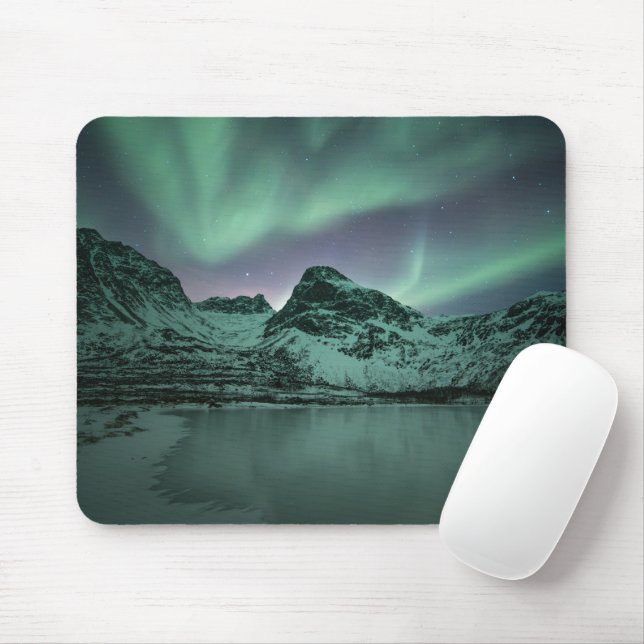 Nordlichter Norwegen Mousepad (Mit Mouse)