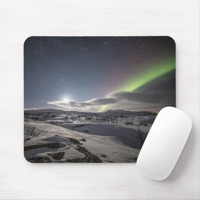 Nordlichter Norwegen Mousepad (Mit Mouse)