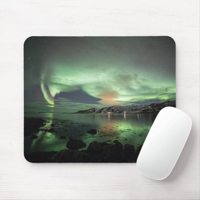 Nordlichter Norwegen Mousepad (Mit Mouse)