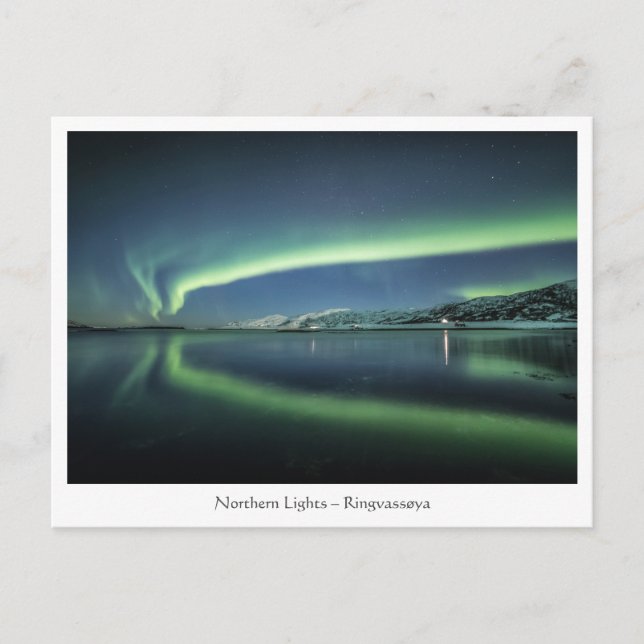 Nordlichter Norwegen Postkarte (Vorderseite)