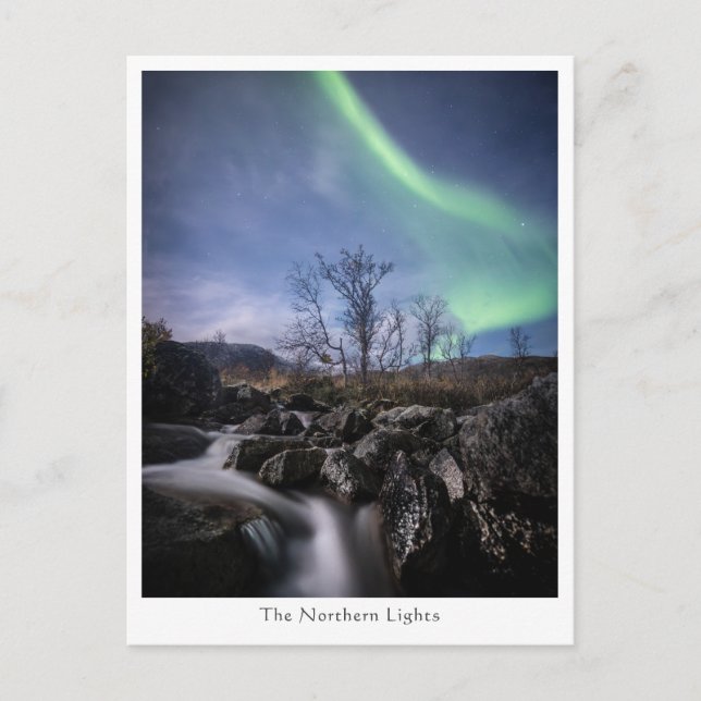 Nordlichter Norwegen Postkarte (Vorderseite)
