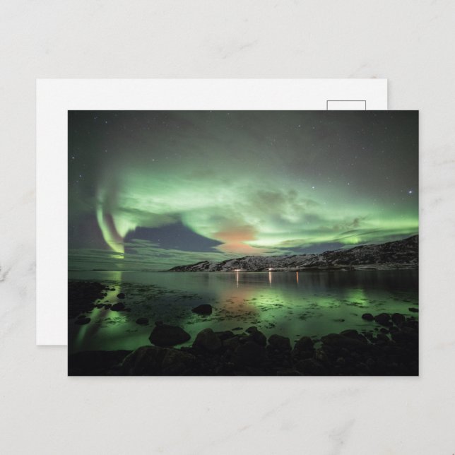 Nordlichter Norwegen Postkarte (Vorne/Hinten)