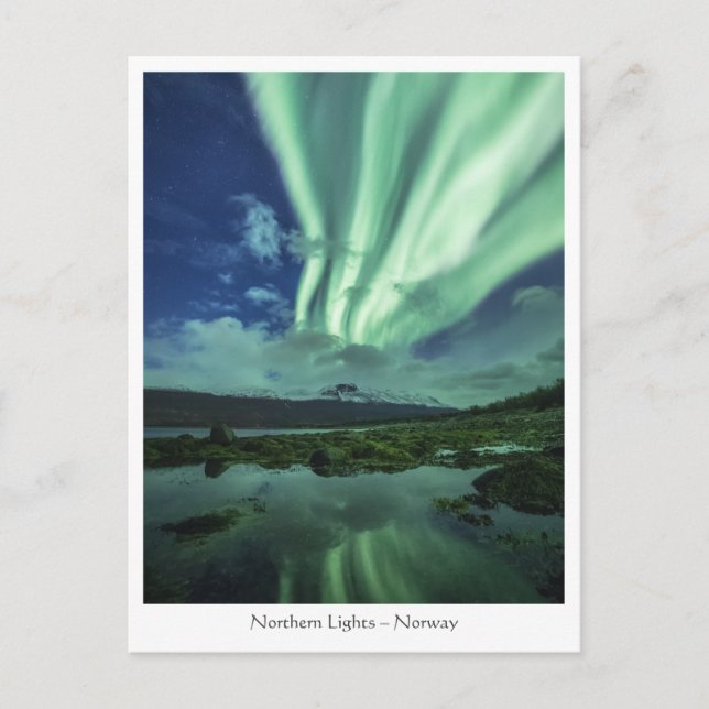 Nordlichter Norwegen Postkarte (Vorderseite)