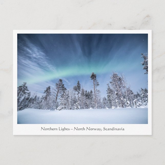 Nordlichter Norwegen Postkarte (Vorderseite)