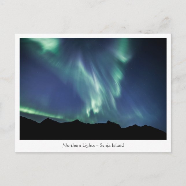 Nordlichter Norwegen Postkarte (Vorderseite)
