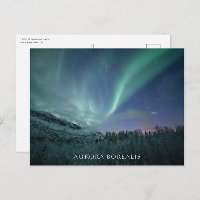 Nordlichter Norwegen Postkarte (Vorne/Hinten)