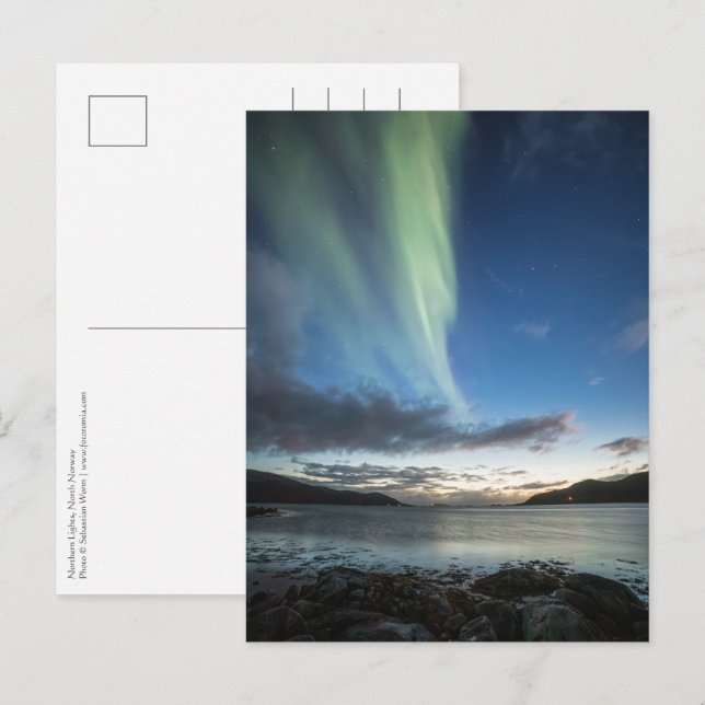 Nordlichter Norwegen Postkarte (Vorne/Hinten)