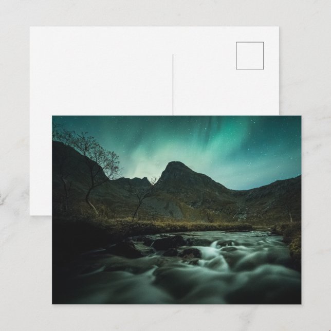 Nordlichter Norwegen Postkarte (Vorne/Hinten)