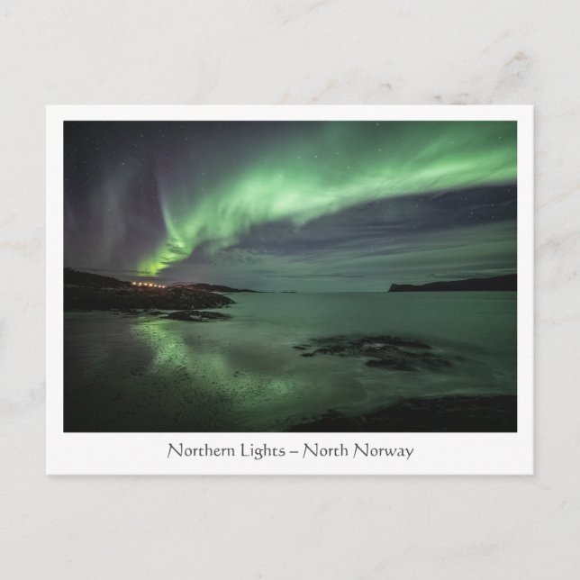 Nordlichter Norwegen Postkarte (Vorderseite)