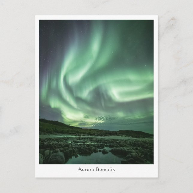 Nordlichter Norwegen Postkarte (Vorderseite)