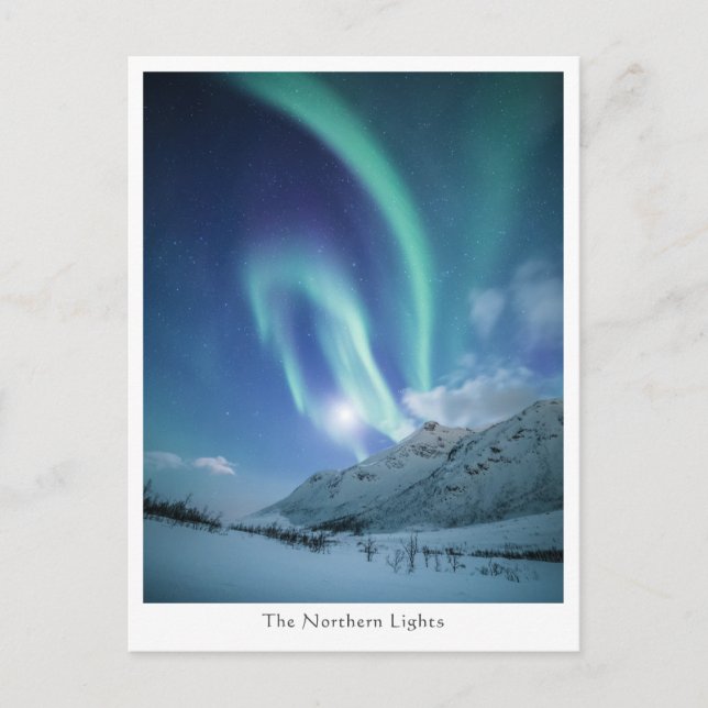 Nordlichter Norwegen Postkarte (Vorderseite)